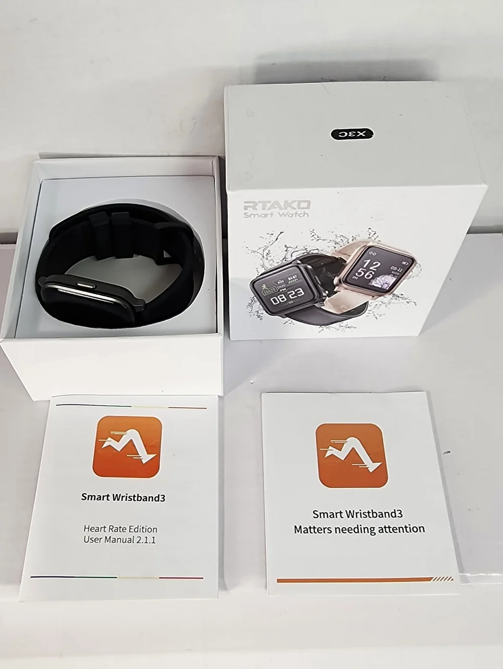 RTAKO Smart Watch, Black, X3C, Waterproof - (Tested)